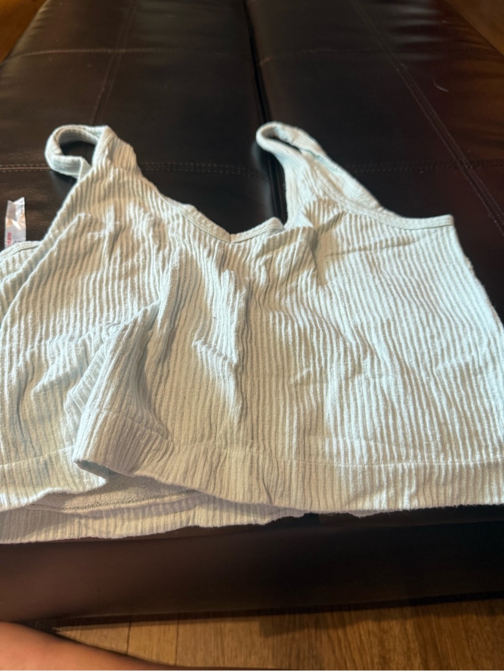 Urban Outfitters Light Blue Ribbed Tank Top